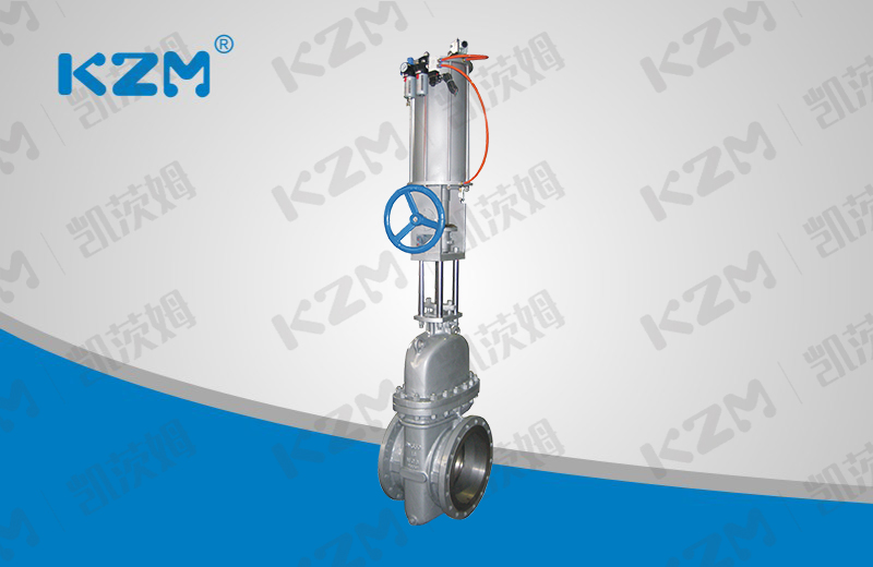 Pneumatic non-guide plate gate valve